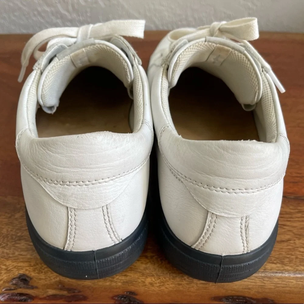 ecco White Leather Sneaker Size:‎ 44 extra wide